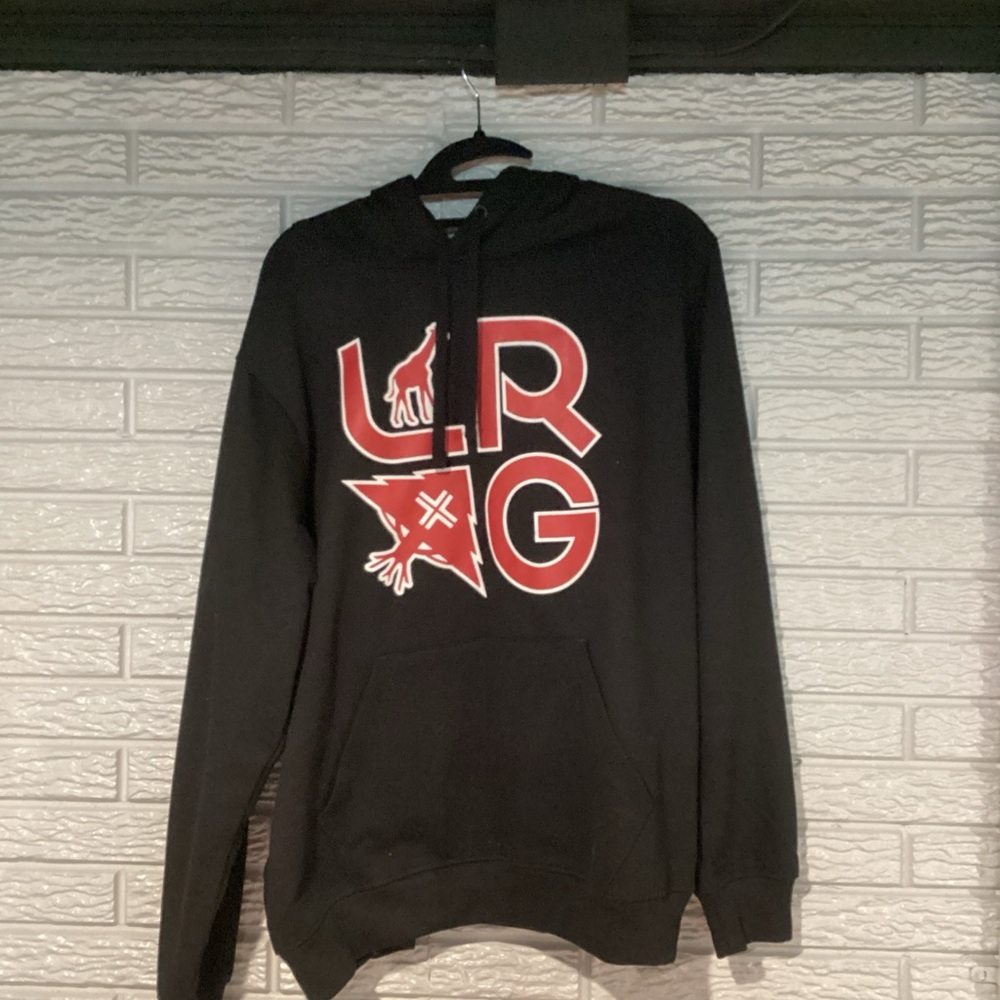 LRG Lifted Research Group Black Signature Hoodie Men's Large
